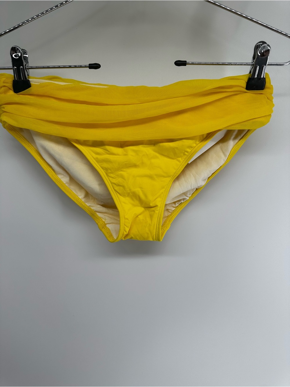 Lauren Ralph Lauren Yellow Bikini Bottom Size 6 Ruched Waist NWT